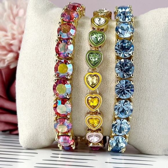 Park Lane CANDY HEARTS Bracelet Sparkle Box February Pastel Enamel NWT NIB - Picture 4 of 5